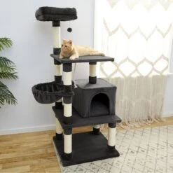 Frisco 59-in Faux Fur Cat Tree & Condo
