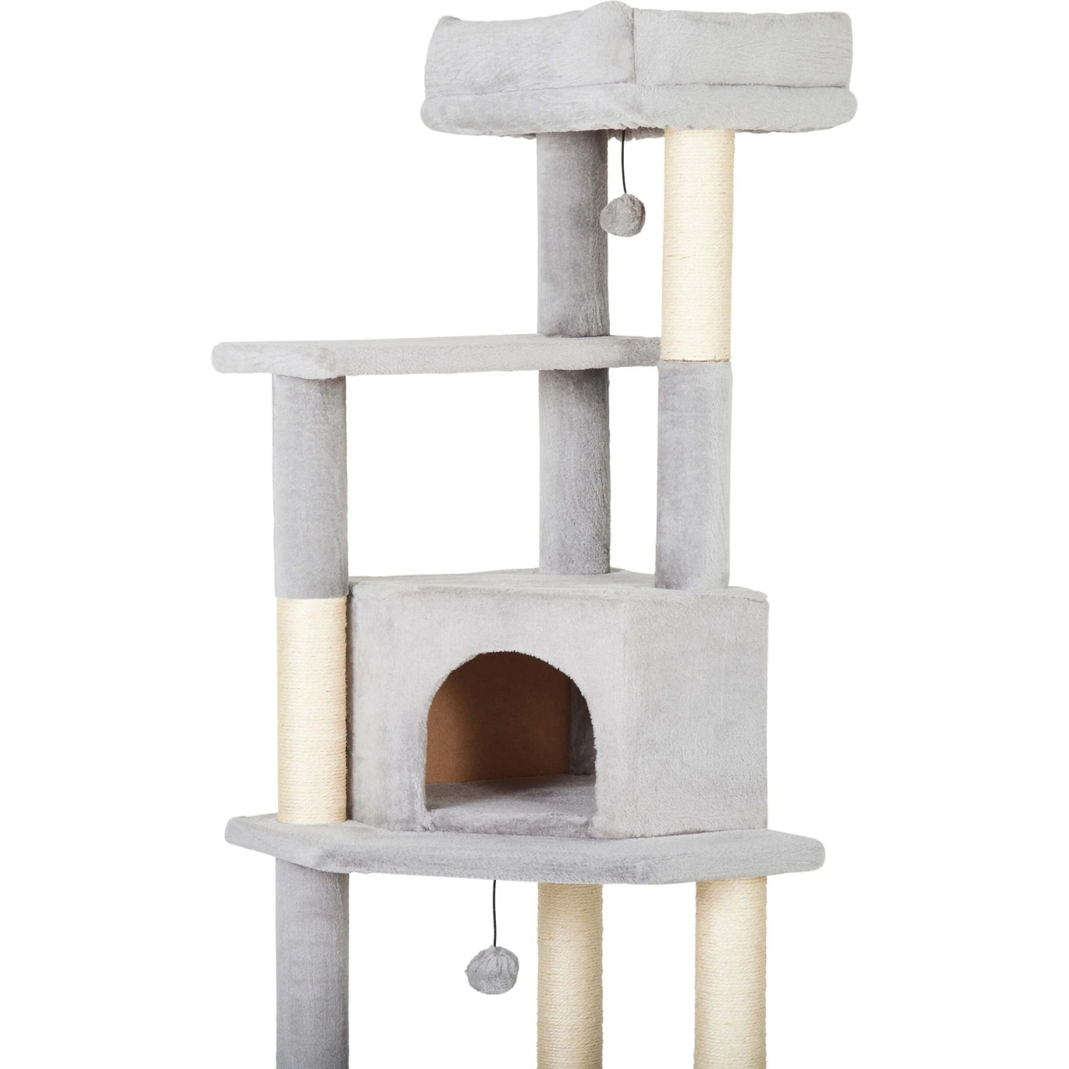 Frisco 80-in Faux Fur Cat Tree & Condo - Image 5