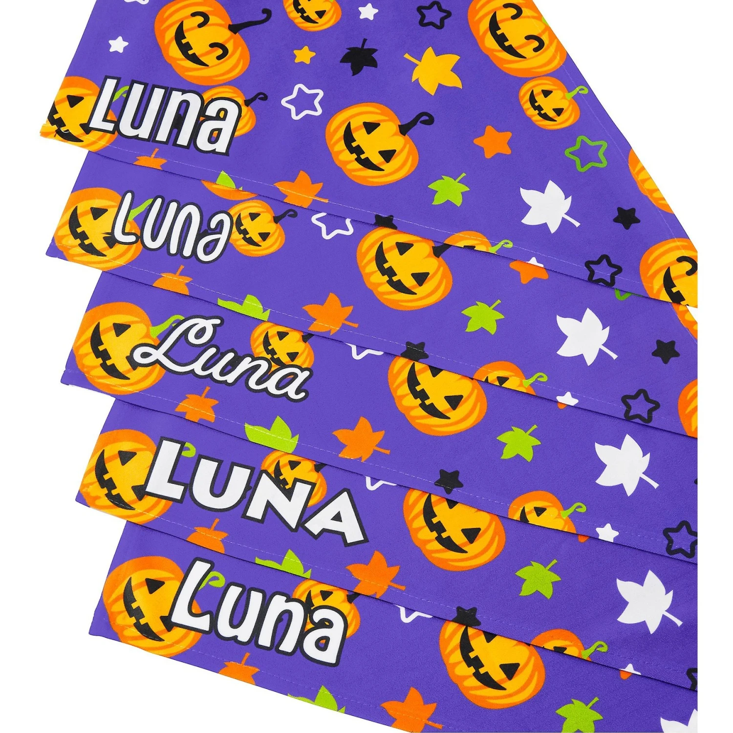 Frisco Halloween Pumpkins Personalized Dog & Cat Bandana - Image 5