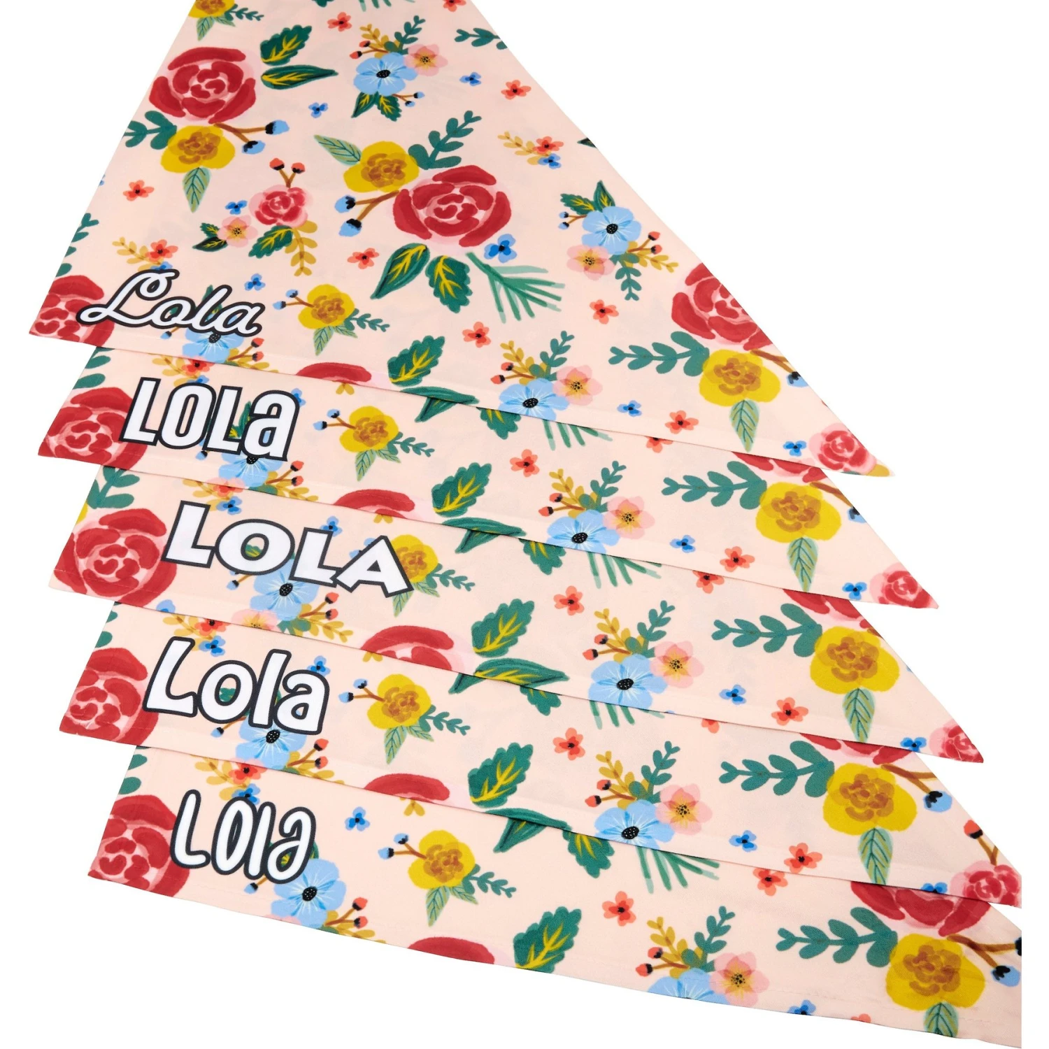 Frisco Floral Personalized Dog & Cat Bandana - Image 5