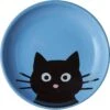 Frisco Cat Face Non-skid Ceramic Cat Dish, Blue