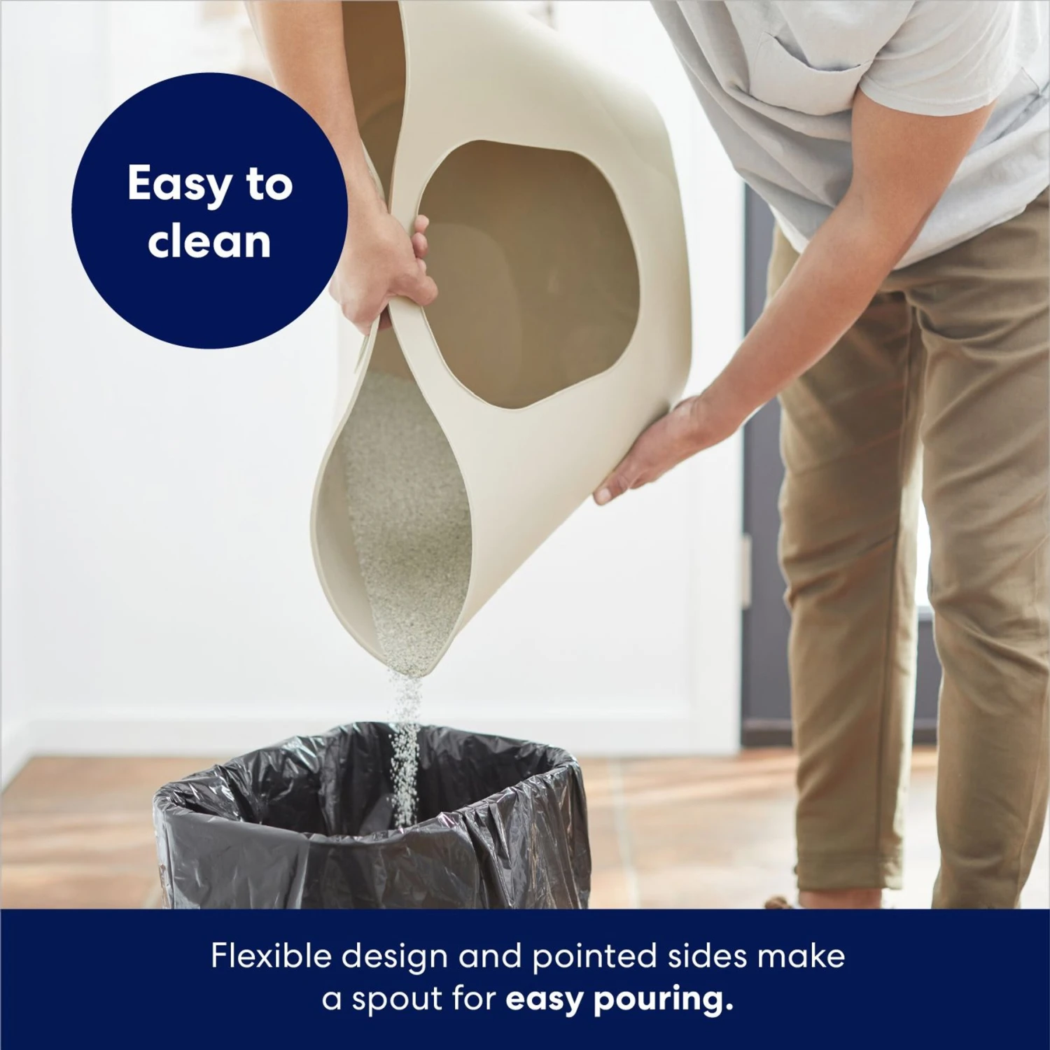 Frisco Leaf High-Sided Cat Litter Box, Large - Image 4