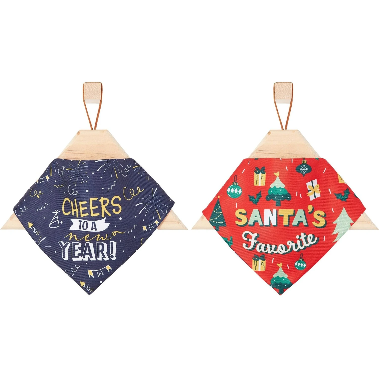 Frisco Santa's Favorite & Cheers To The New Year Dog & Cat Reversible Bandana - Image 4