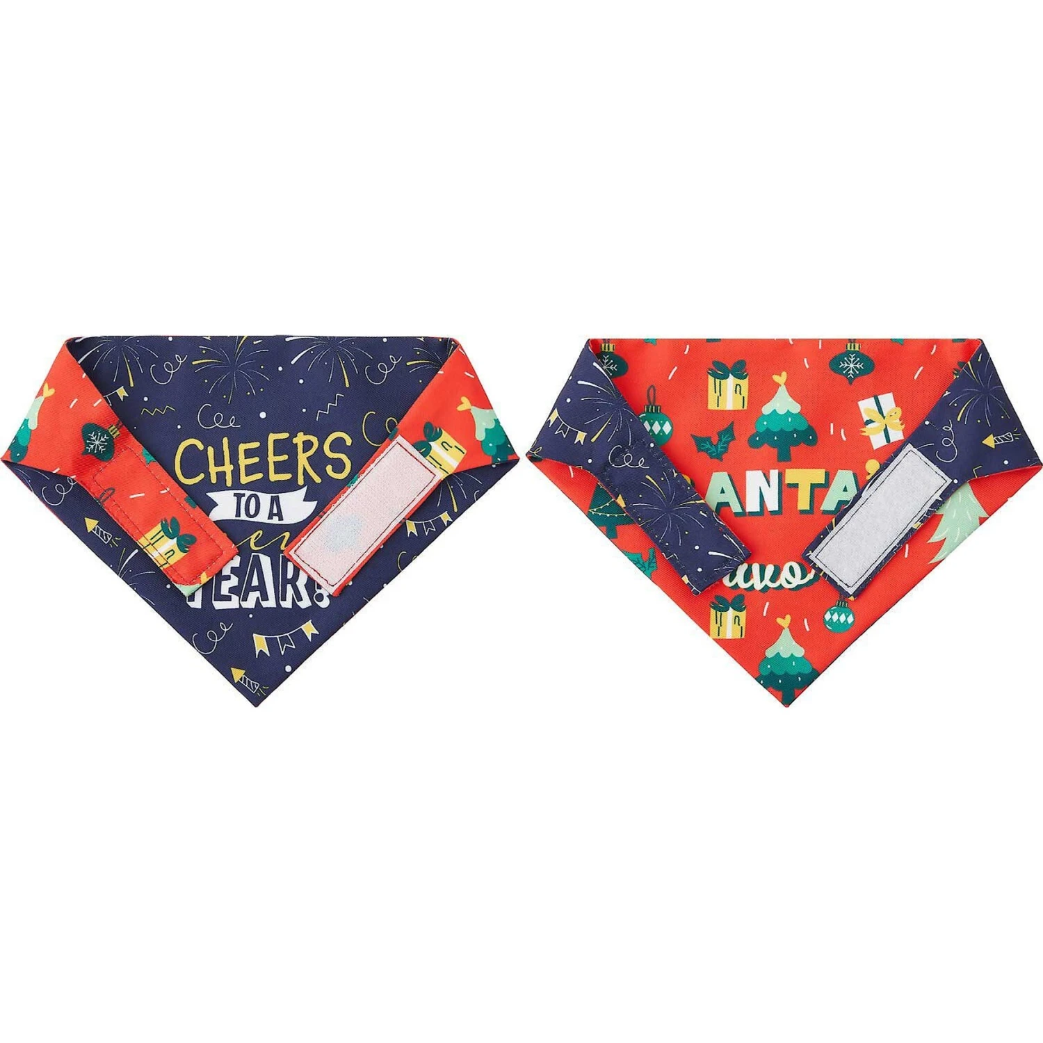 Frisco Santa's Favorite & Cheers To The New Year Dog & Cat Reversible Bandana - Image 6