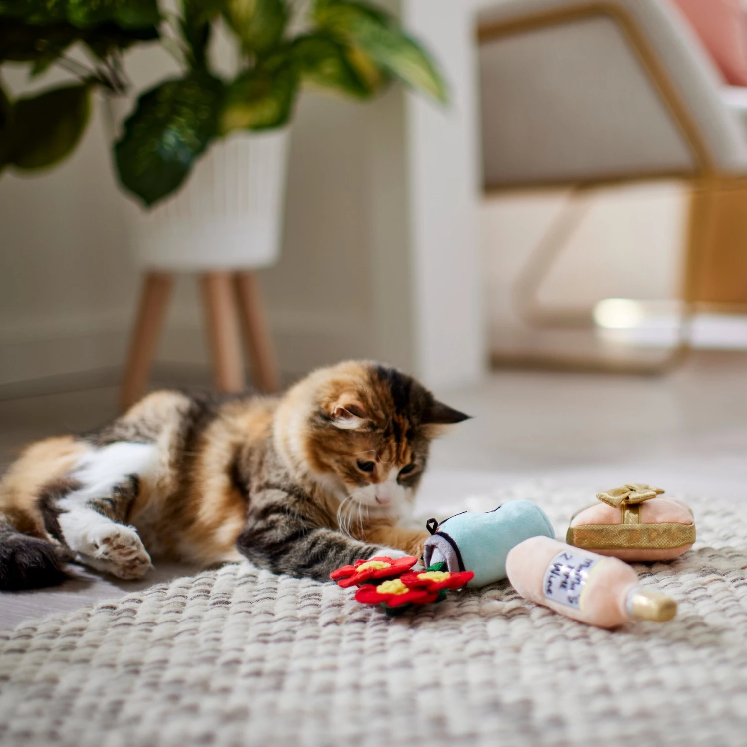 Frisco Mother's Day Gifts Plush Cat Toy With Catnip, 3 Count - Image 3