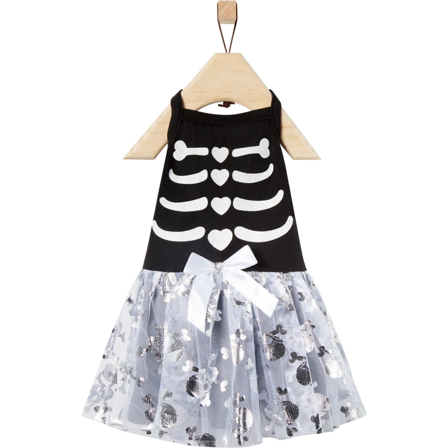Frisco Silver Metallic Skull Dog & Cat Dress - Image 3