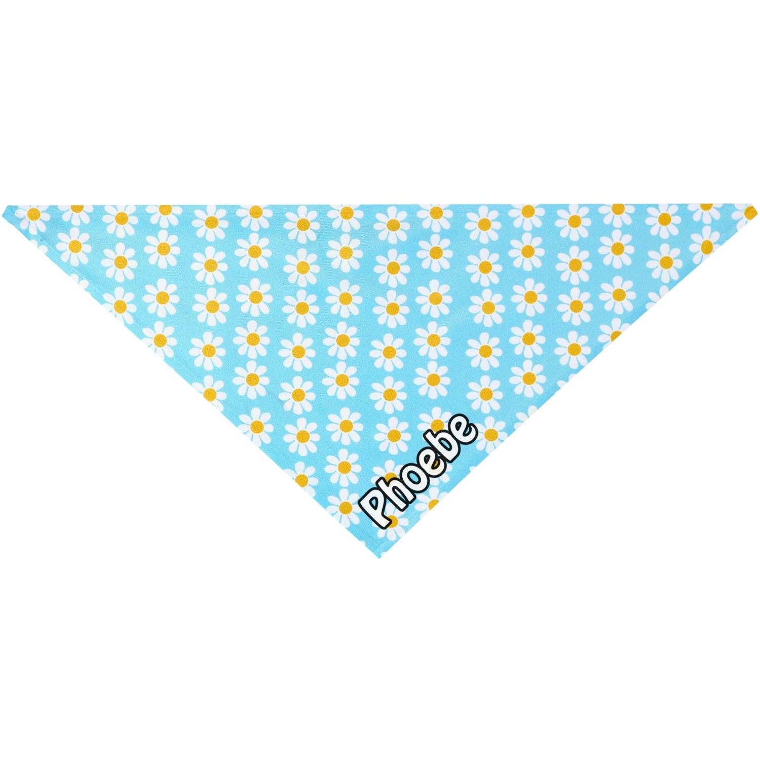 Frisco Personalized Blue Daisy Bandana - Image 4