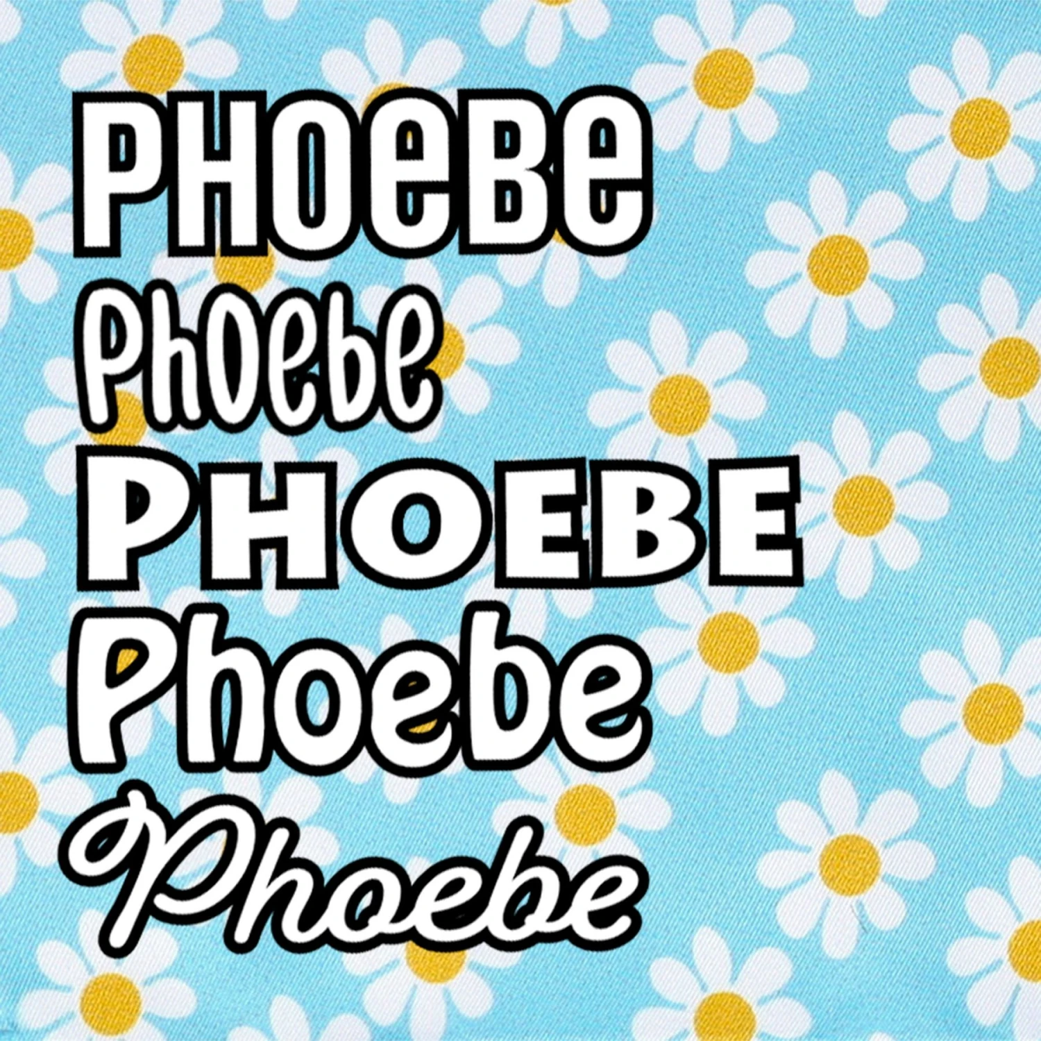 Frisco Personalized Blue Daisy Bandana - Image 5