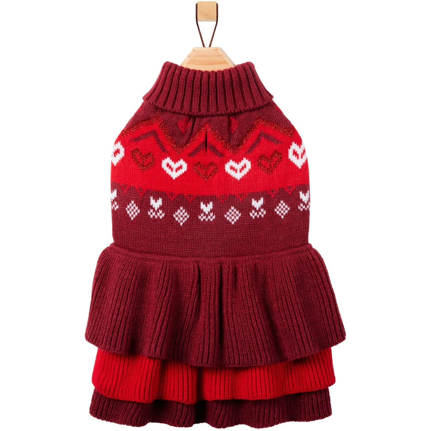 Frisco Nordic Sequin Dog & Cat Sweater Dress - Image 4